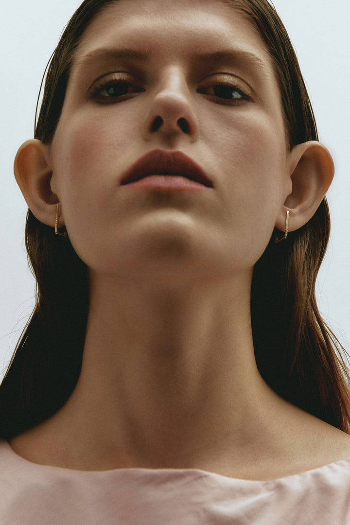 Anthology 03 18K Whitegold Studs w. Diamonds