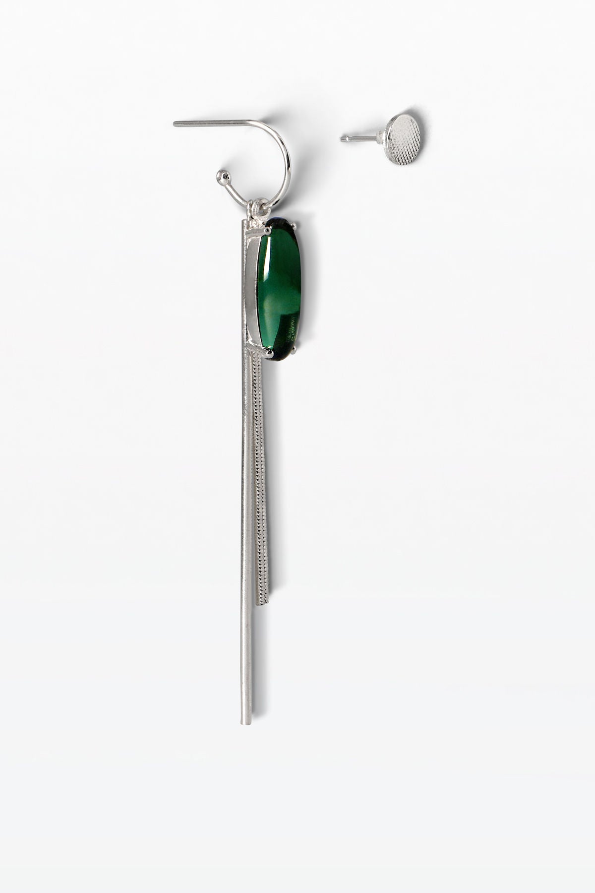 Contra 05 Silver Earrings w. Spinel