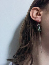 Contra 05 Silver Earrings w. Spinel