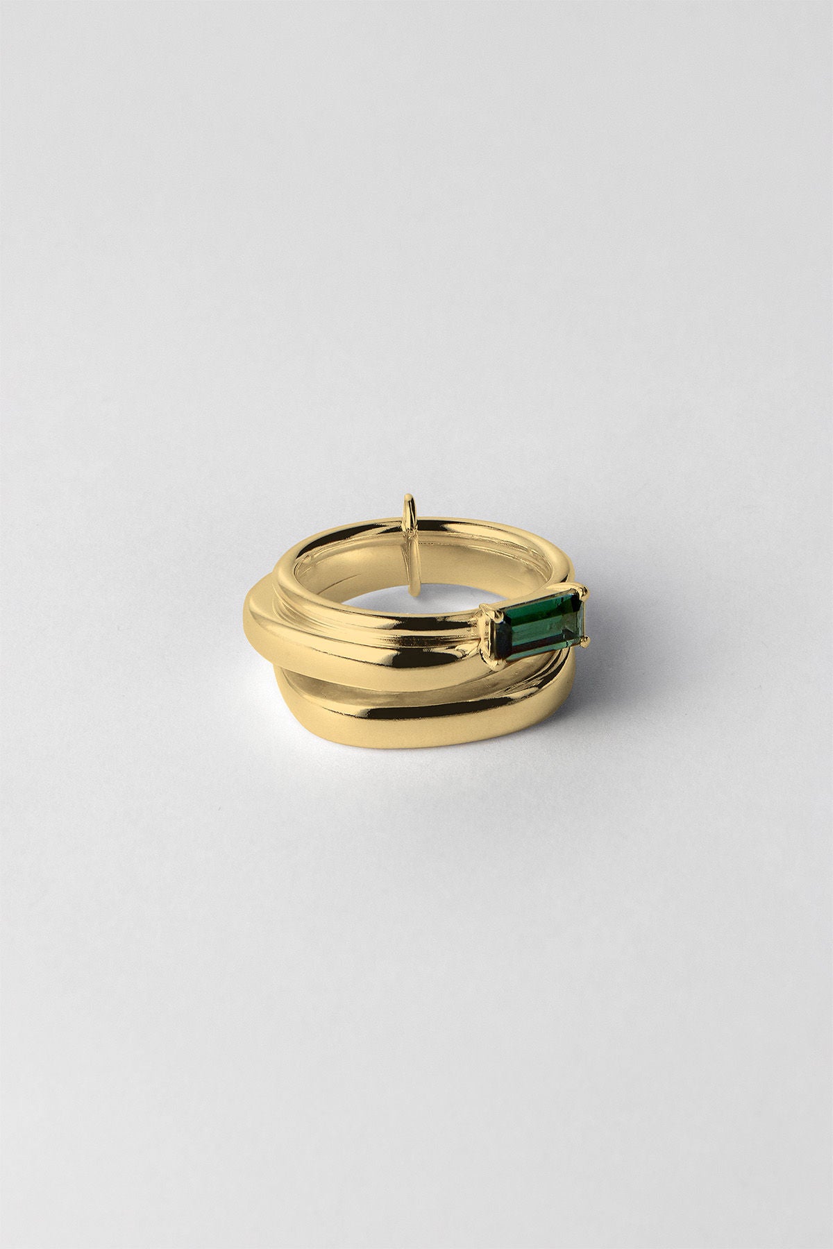 Credo 03 Gold Plated Ring w. Spinel & Tourmalin