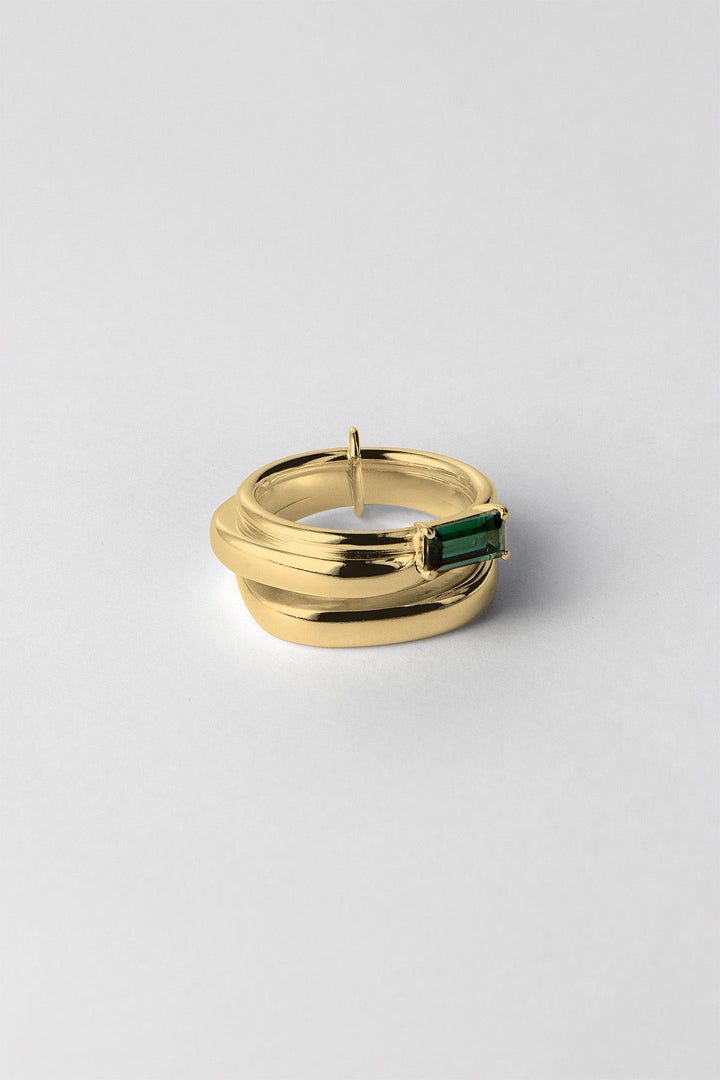 Credo 03 Gold Plated Ring w. Spinel & Tourmalin