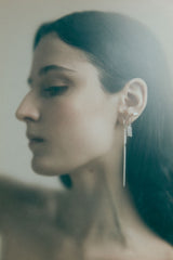 Summa 02 Silver Earrings w. Crystal