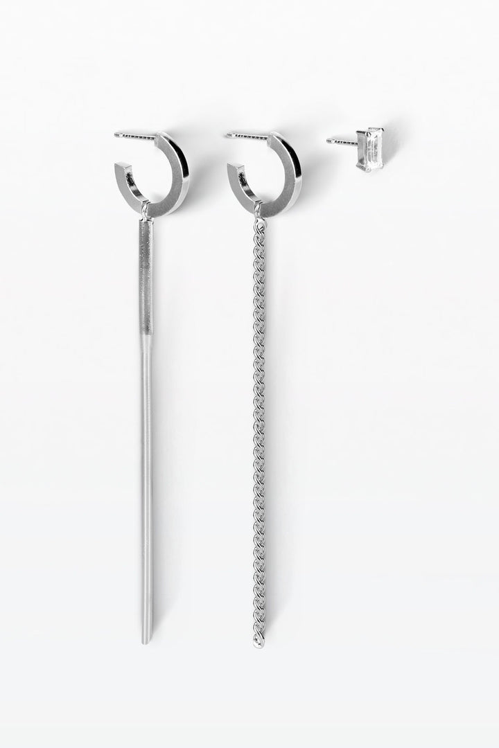 Summa 05 Silver Earrings w. Crystal