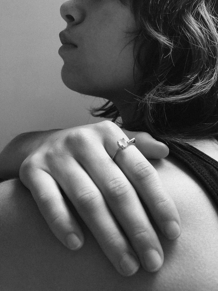 Tide 02 Silver Ring w. Moonstone