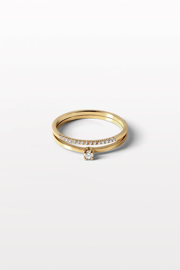 Bryllup 04 18K Guld Ring m. Diamant