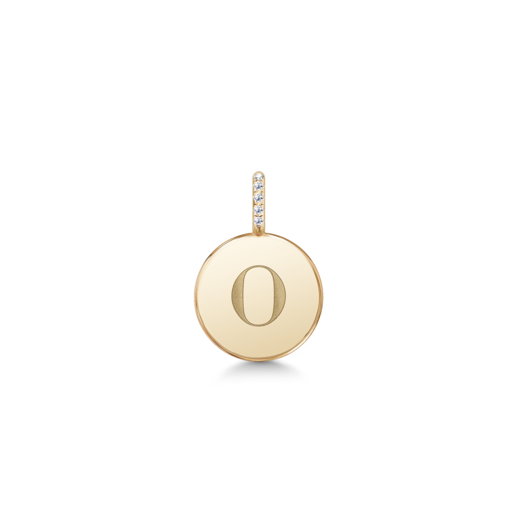 Love Letter 14K Gold Pendant w. Diamonds