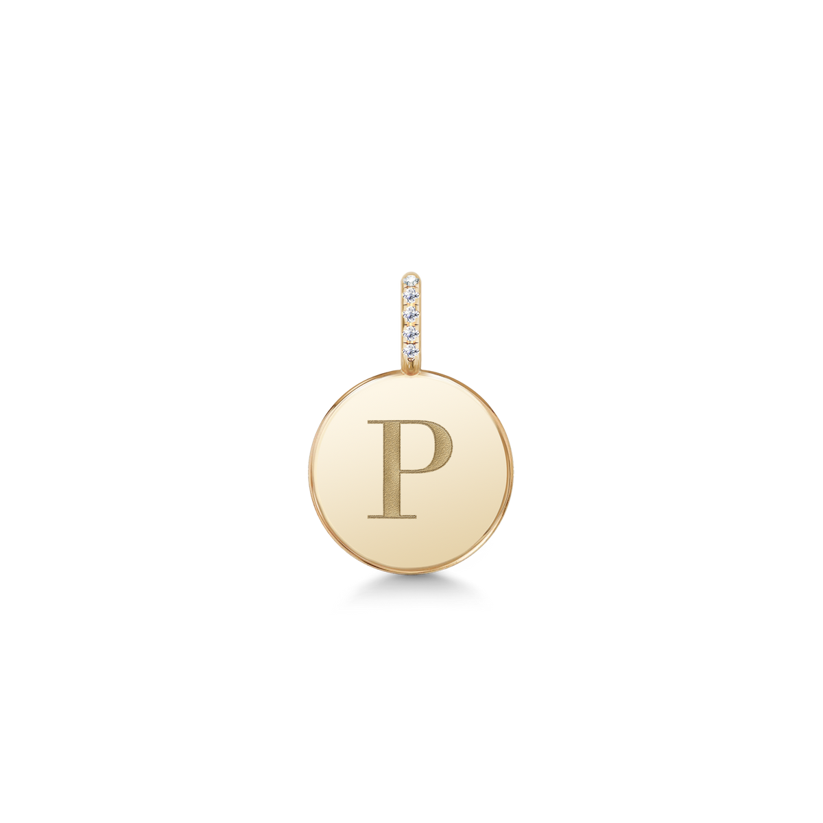 Love Letter 14K Gold Pendant w. Diamonds