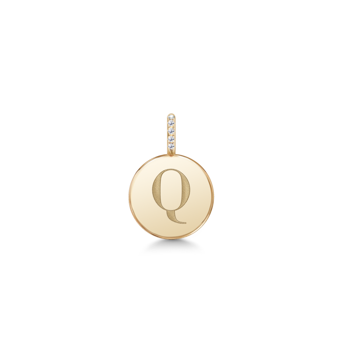 Love Letter 14K Gold Pendant w. Diamonds