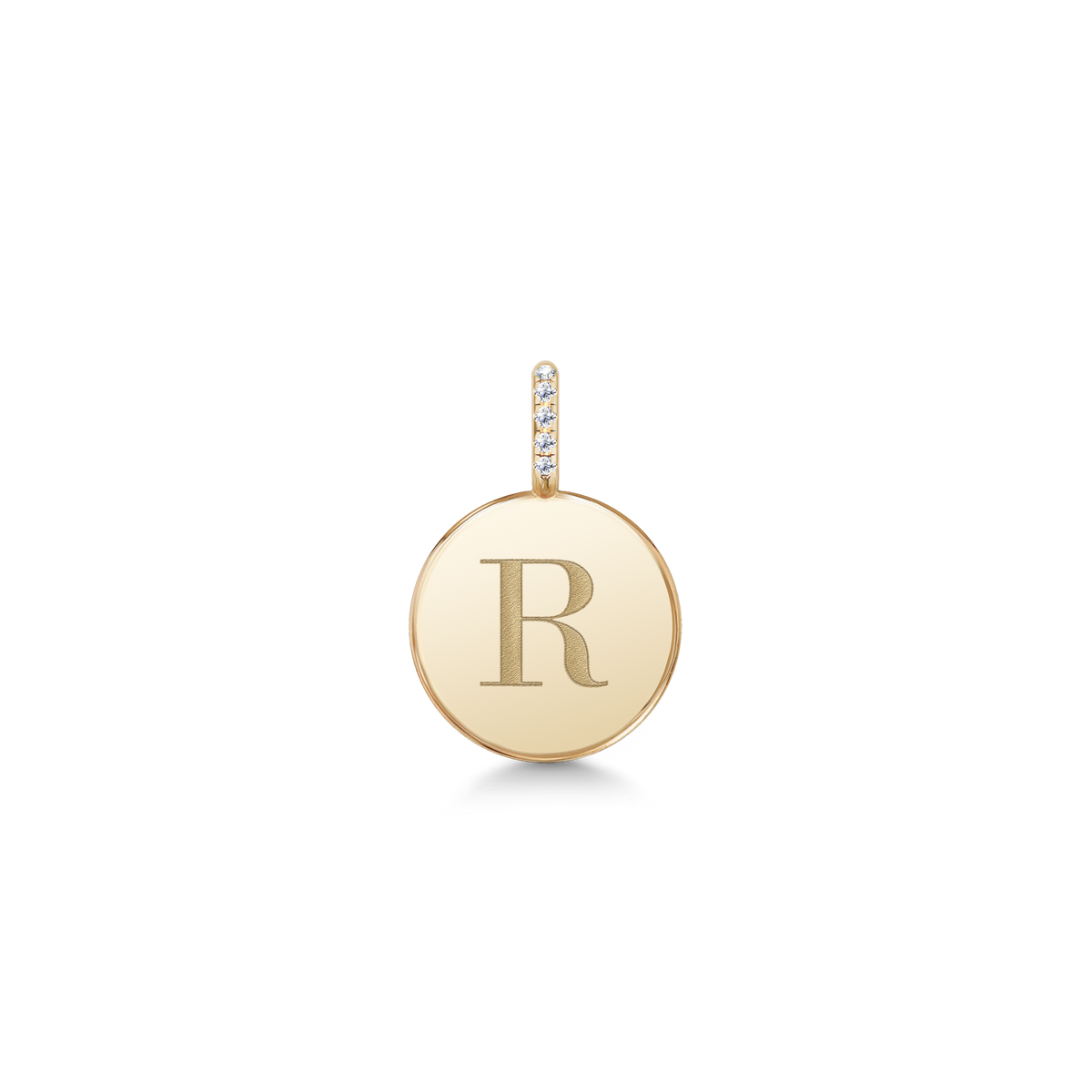Love Letter 14K Gold Pendant w. Diamonds
