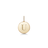 Love Letter 14K Gold Pendant w. Diamonds
