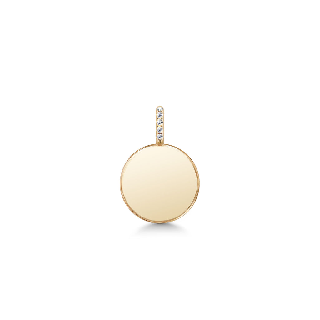 Love Letter 14K Gold Pendant w. Diamonds