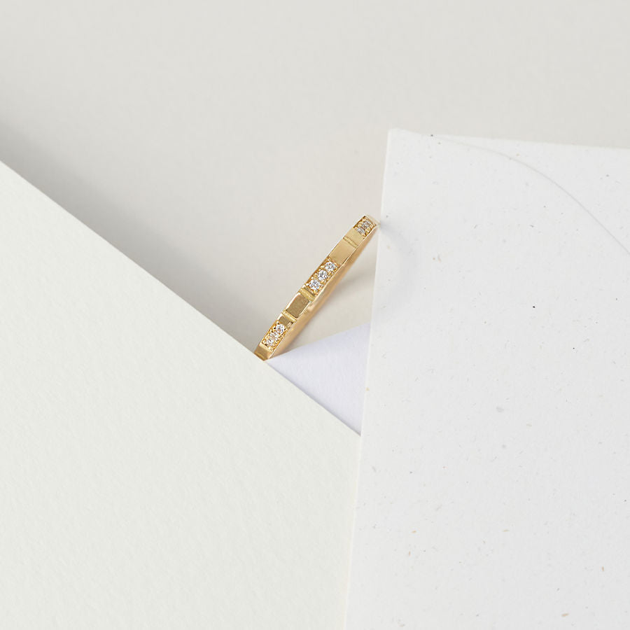 Lovelines Chapters Bryllup 18K Guld Ring m. Diamanter