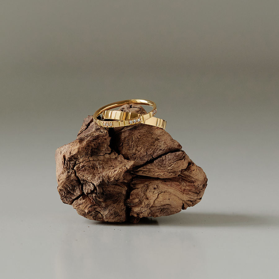 Lovelines Chapters Bryllup 18K Guld Ring m. Diamanter