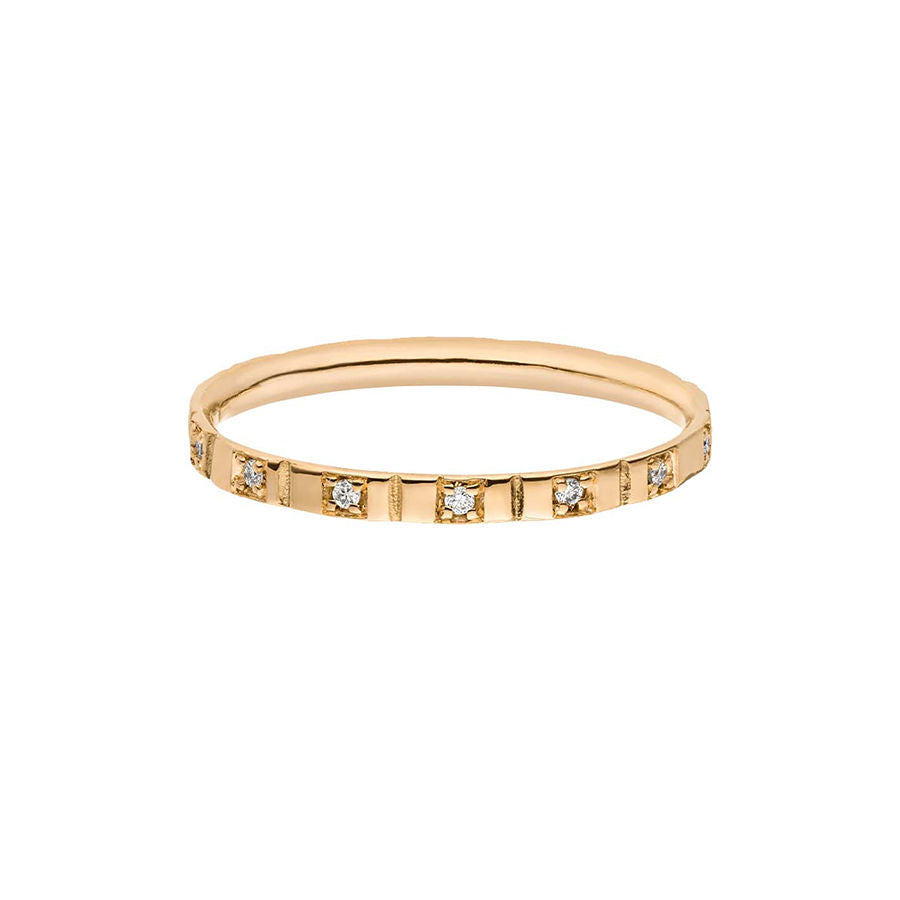 Lovelines Milestones Wedding 18K Gold Ring w. Diamonds