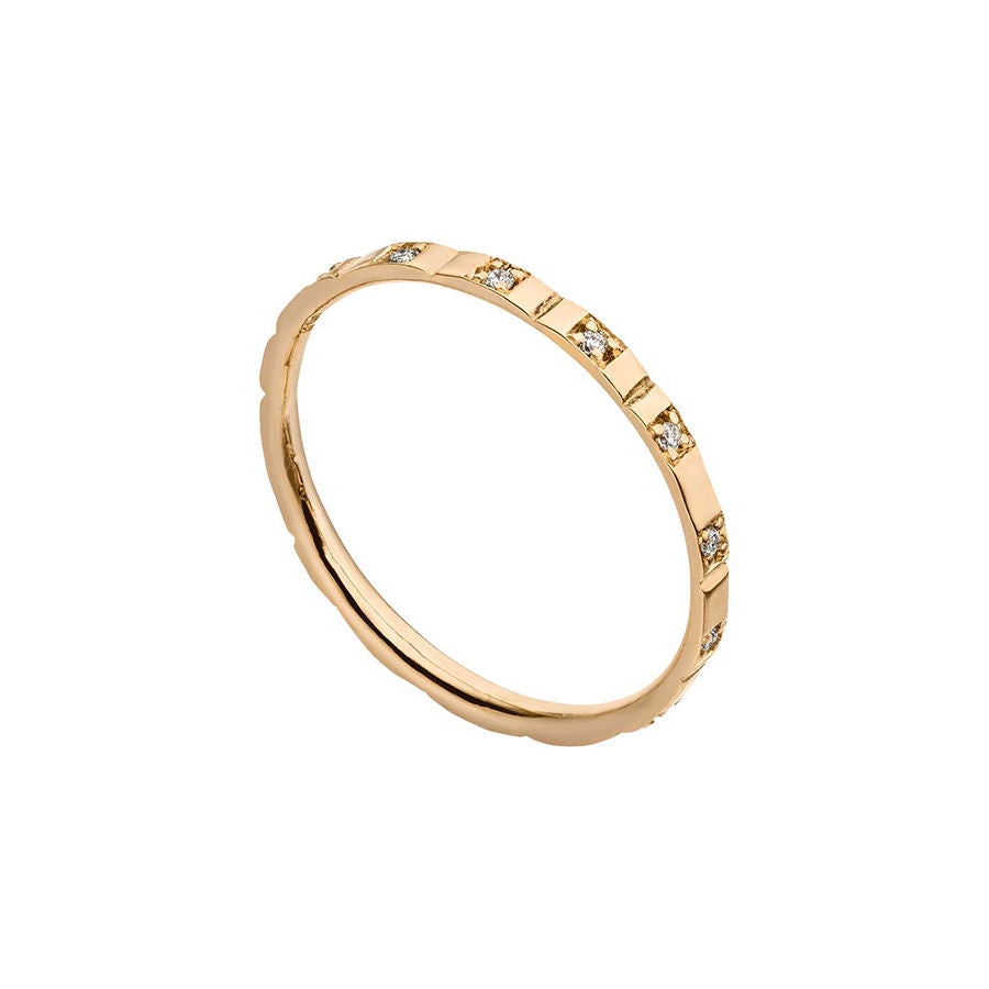Lovelines Milestones Wedding 18K Gold Ring w. Diamonds