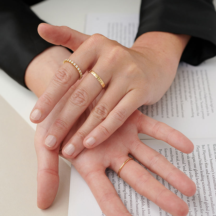 Lovelines Small Wedding 18K Gold Ring