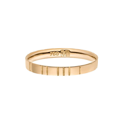 Maren Jewellery Lovelines Small Wedding 18K Gold Ring The Jewellery Room