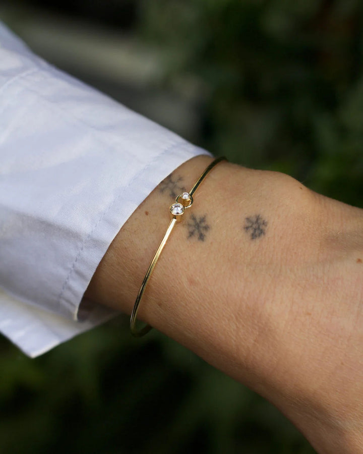 Lovely Sophie, small 14K Gold Bracelet w. Diamonds