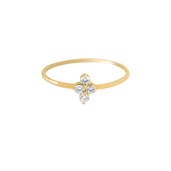 Lucky Girl Syndrome 18K Gold Ring w. Diamonds