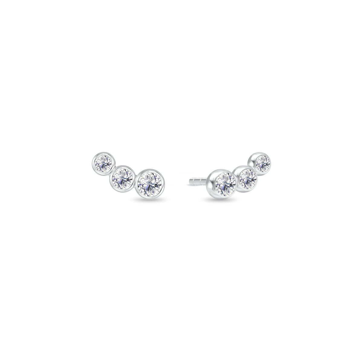 Lumen 18K Whitegold Studs w. Diamonds
