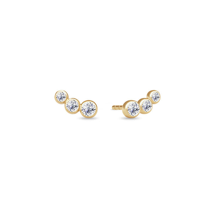 Lumen 18K Gold Studs w. Diamonds