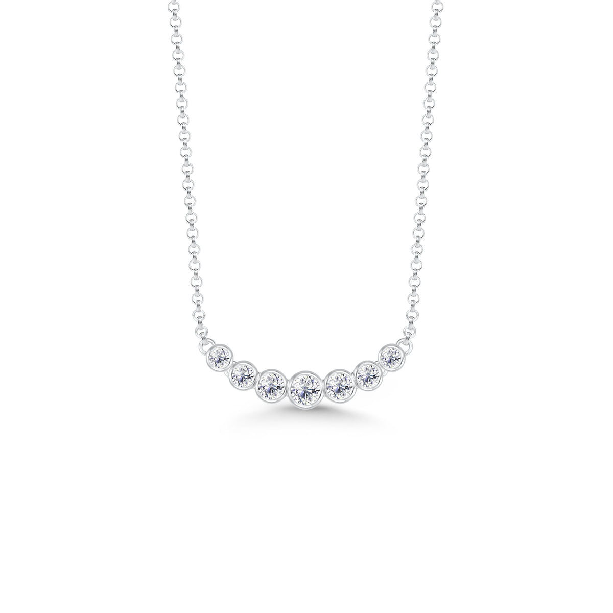 Lumen 18K Whitegold Necklace w. Diamonds
