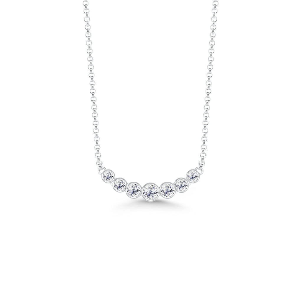 Lumen 18K Whitegold Necklace w. Diamonds