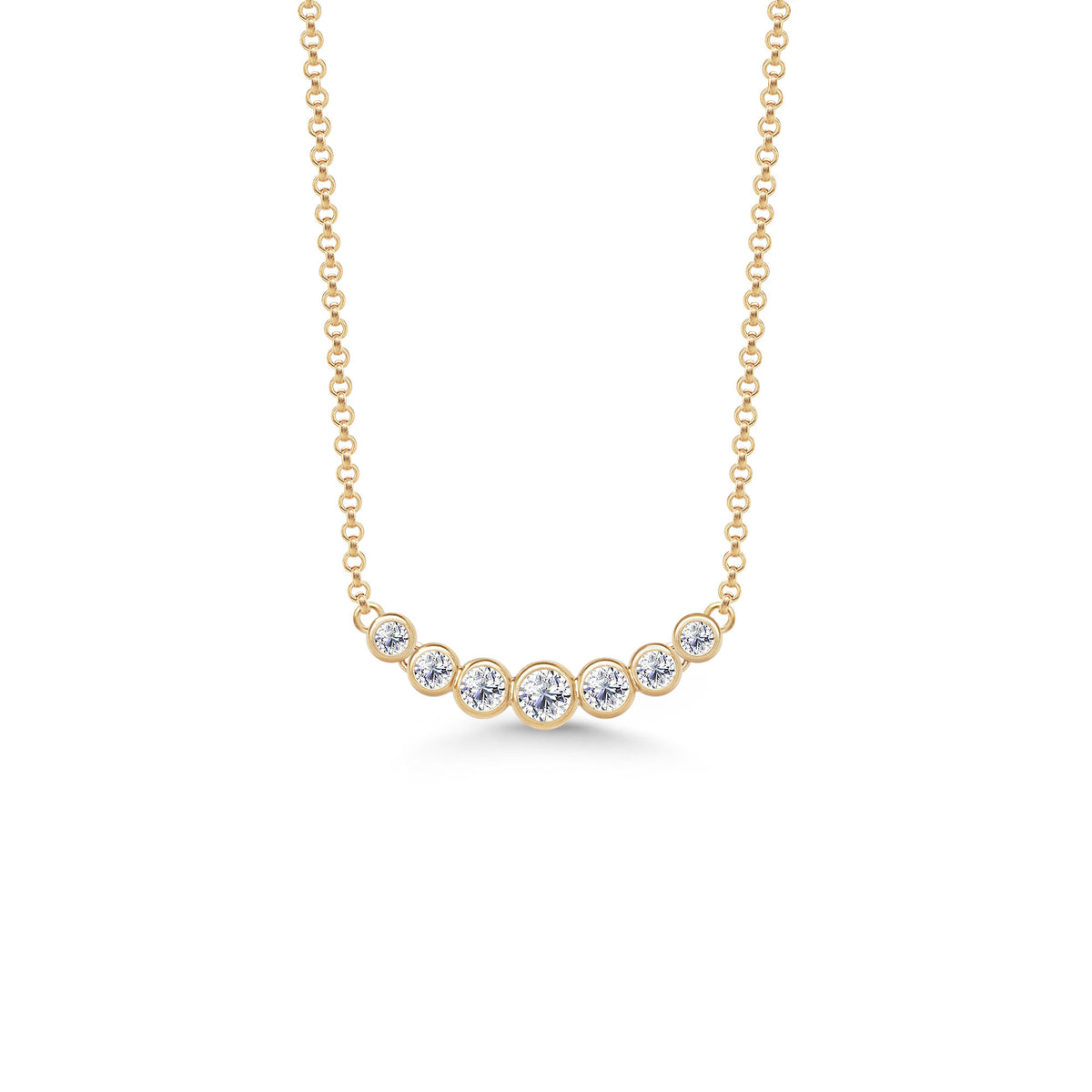 Lumen 18K Gold Necklace w. Diamonds