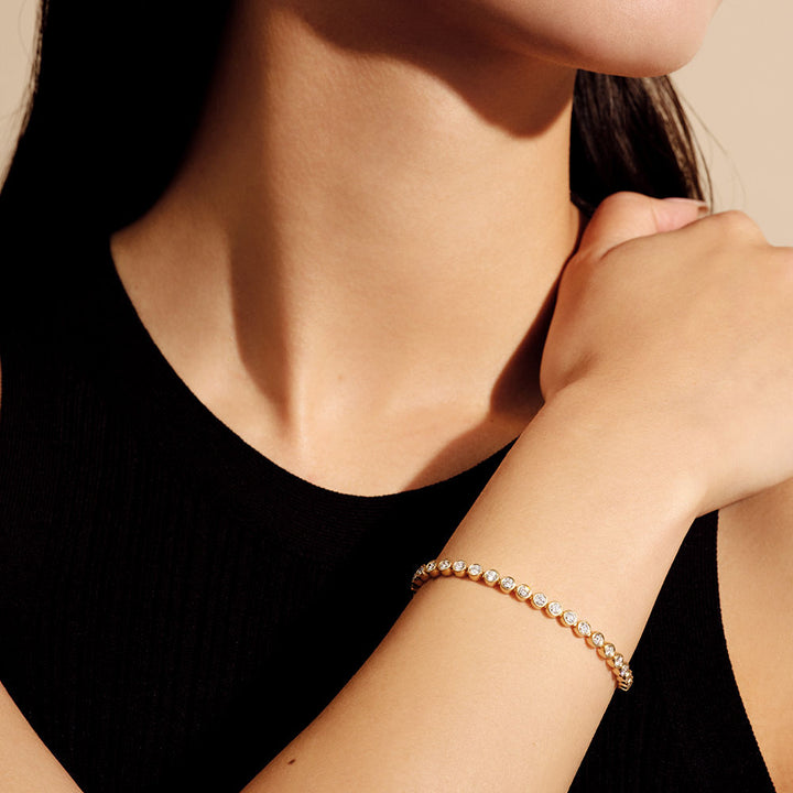 Lumi Grande 18K Whitegold Tennis Bracelet w. Diamonds