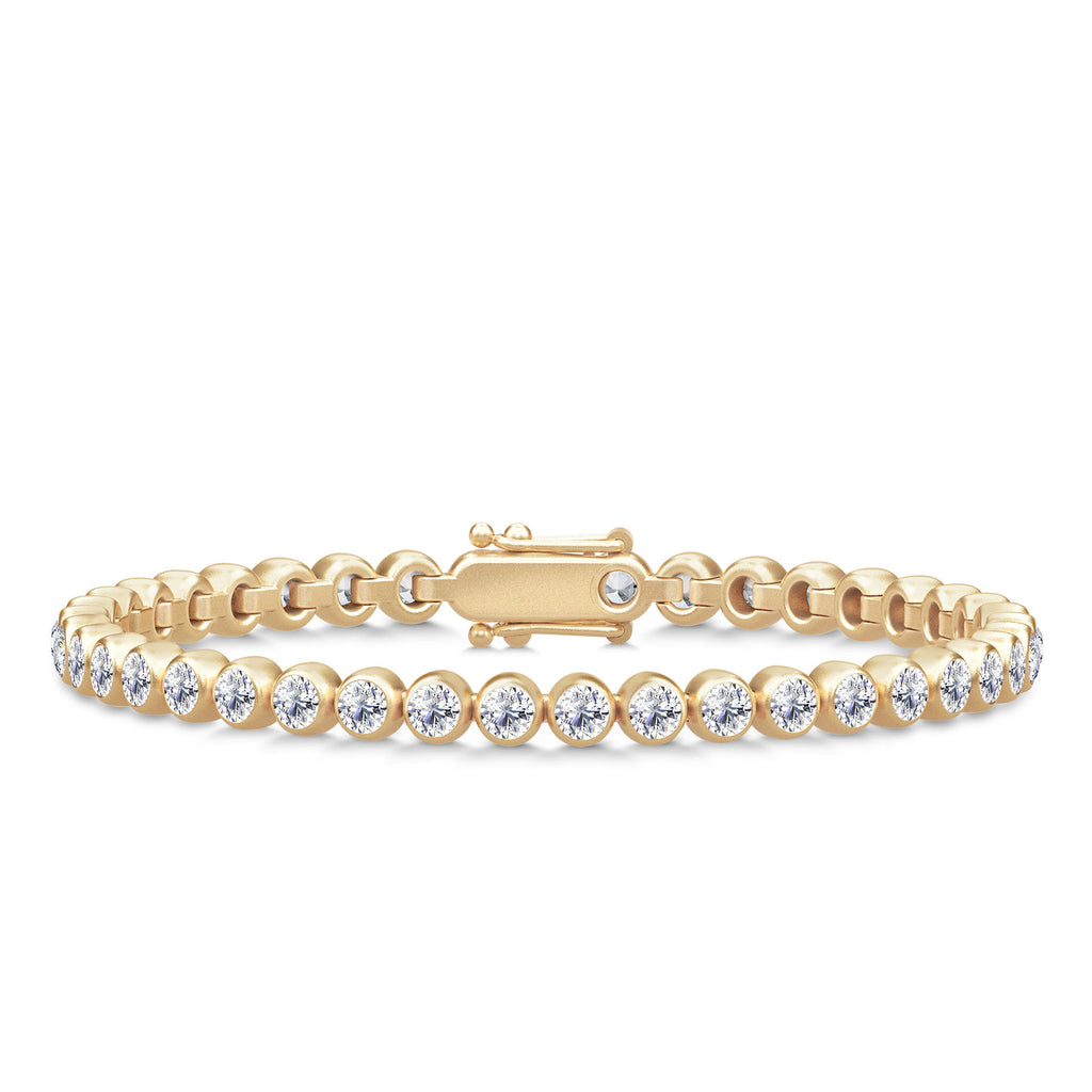 Lumi Grande 18K Gold Tennis Bracelet w. Diamonds