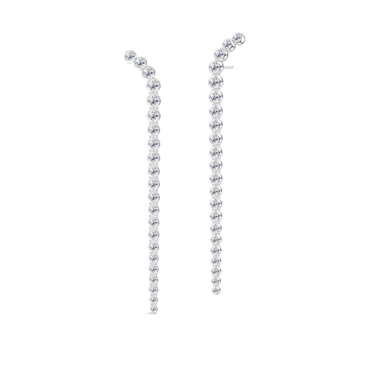 Lumi Chandelier 18K Whitegold Earrings w. Diamonds