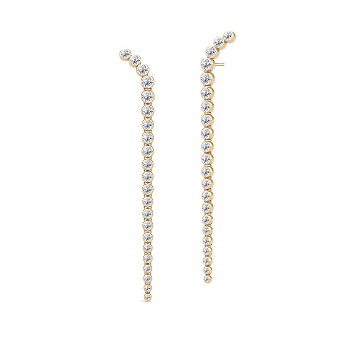 Lumi Chandelier 18K Gold Earrings w. Diamonds