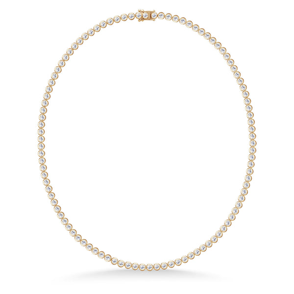 Lumi Collier 18K Gold Tennis Necklace w. Diamonds