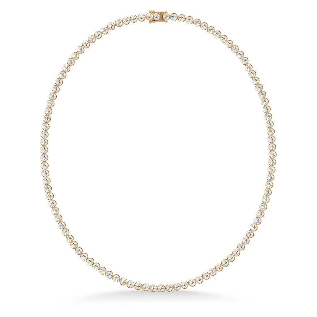 Lumi Collier 18K Gold Tennis Necklace w. Diamonds