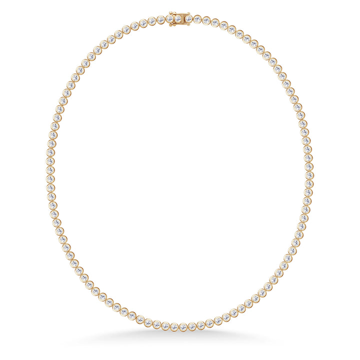 Lumi Collier 18K Gold Tennis Necklace w. Diamonds