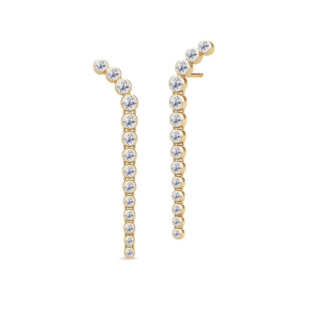 Lumi 18K Gold Studs w. Diamonds