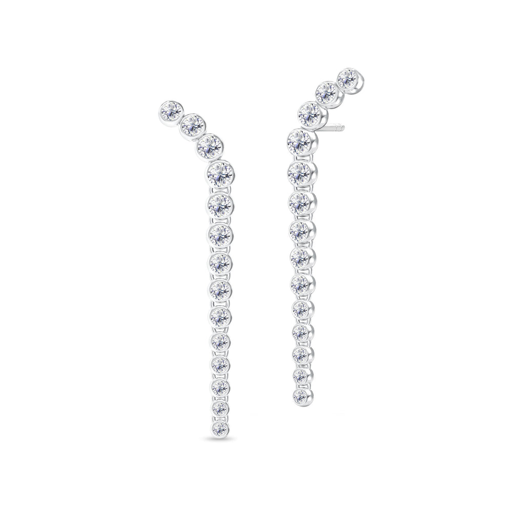 Lumi 18K Whitegold Studs w. Diamonds