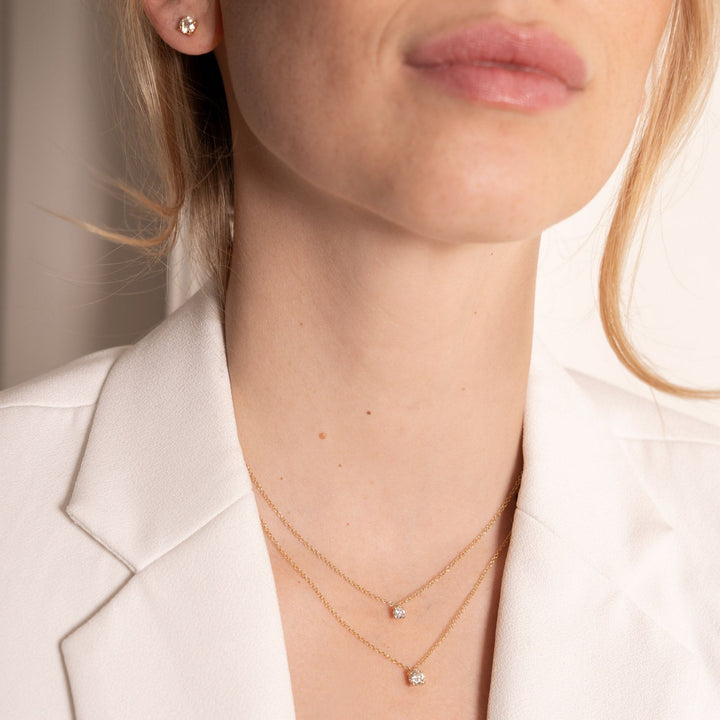 Lumina 18K Gold Necklace w. Diamond 0.23 ct