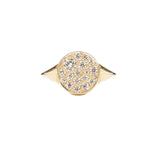 Lunar 9K Gold Ring w. Zirconia