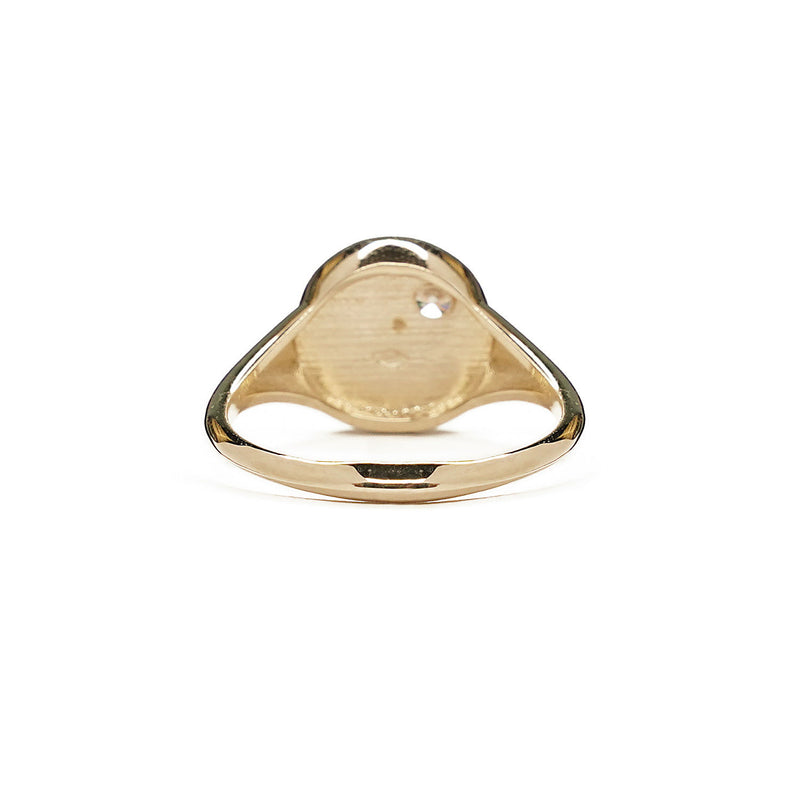 Lunar 9K Guld Ring m. Zirkon