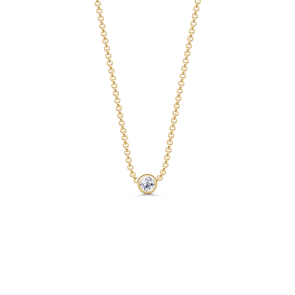 Luster 18K Gold Necklace w. Diamond