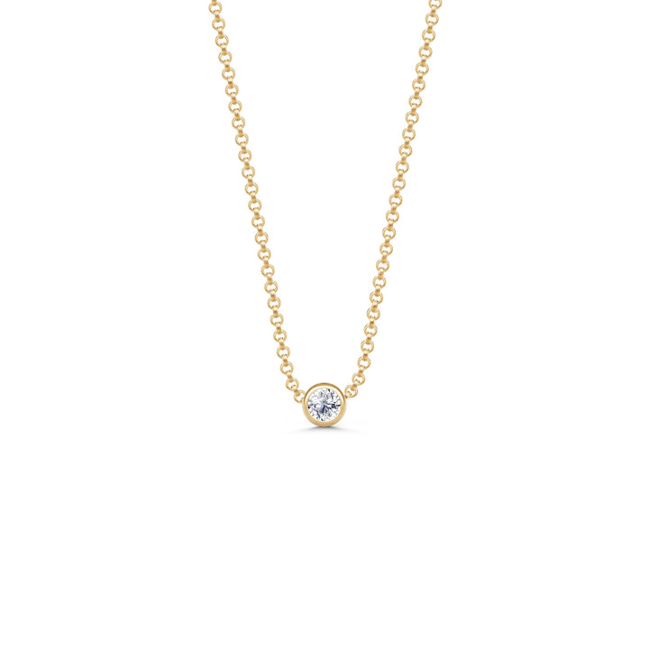 Luster 18K Gold Necklace w. Diamond