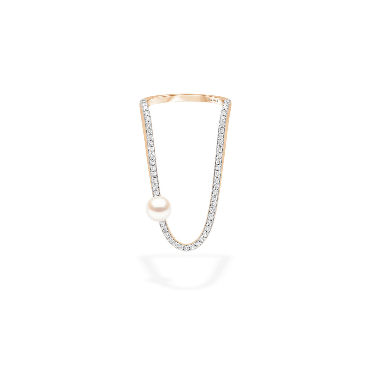 mariemas aurora ring 18k rose gold pearl diamonds 1