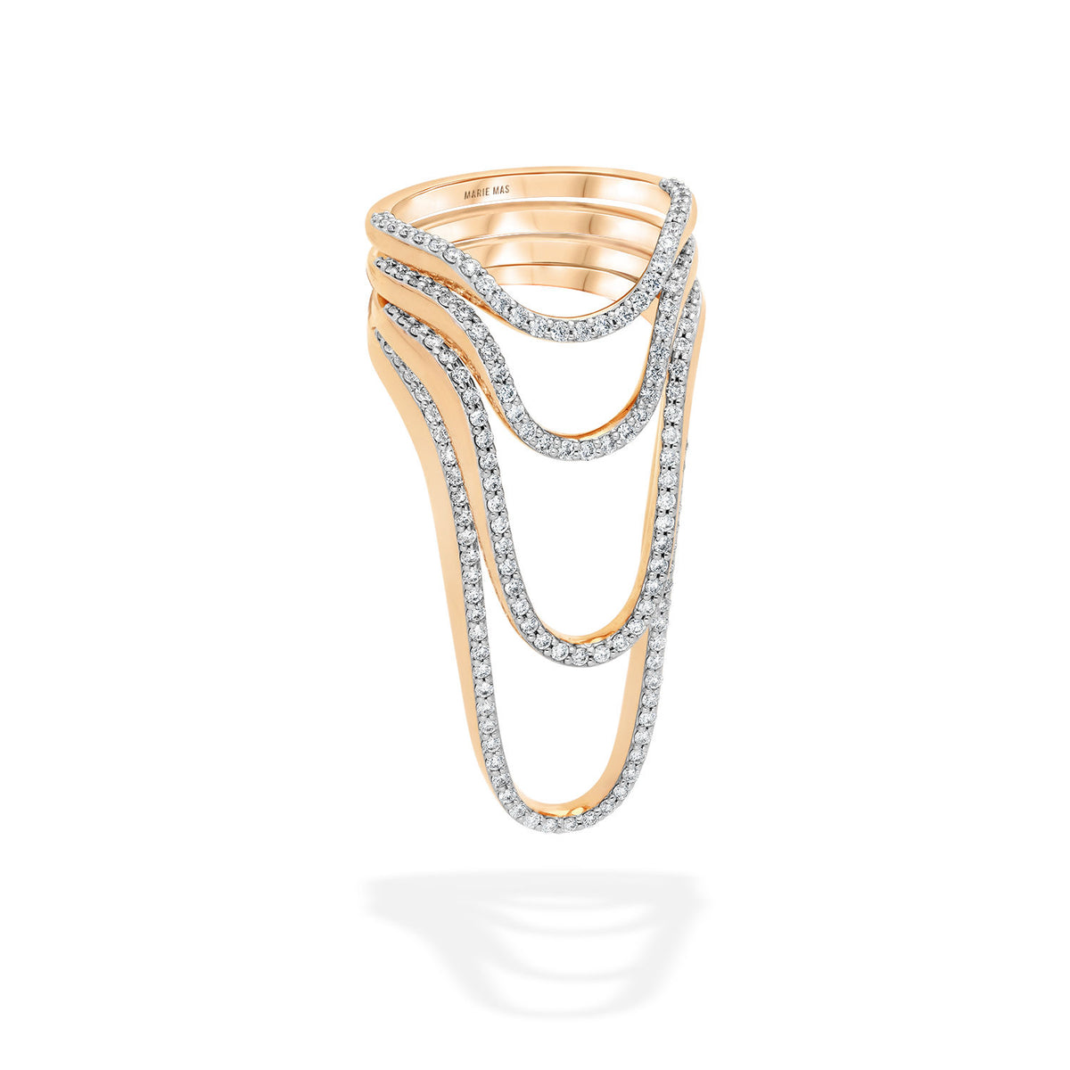 mariemas halo aura radiant auroraringshalfpave rosegold diamonds 1 23