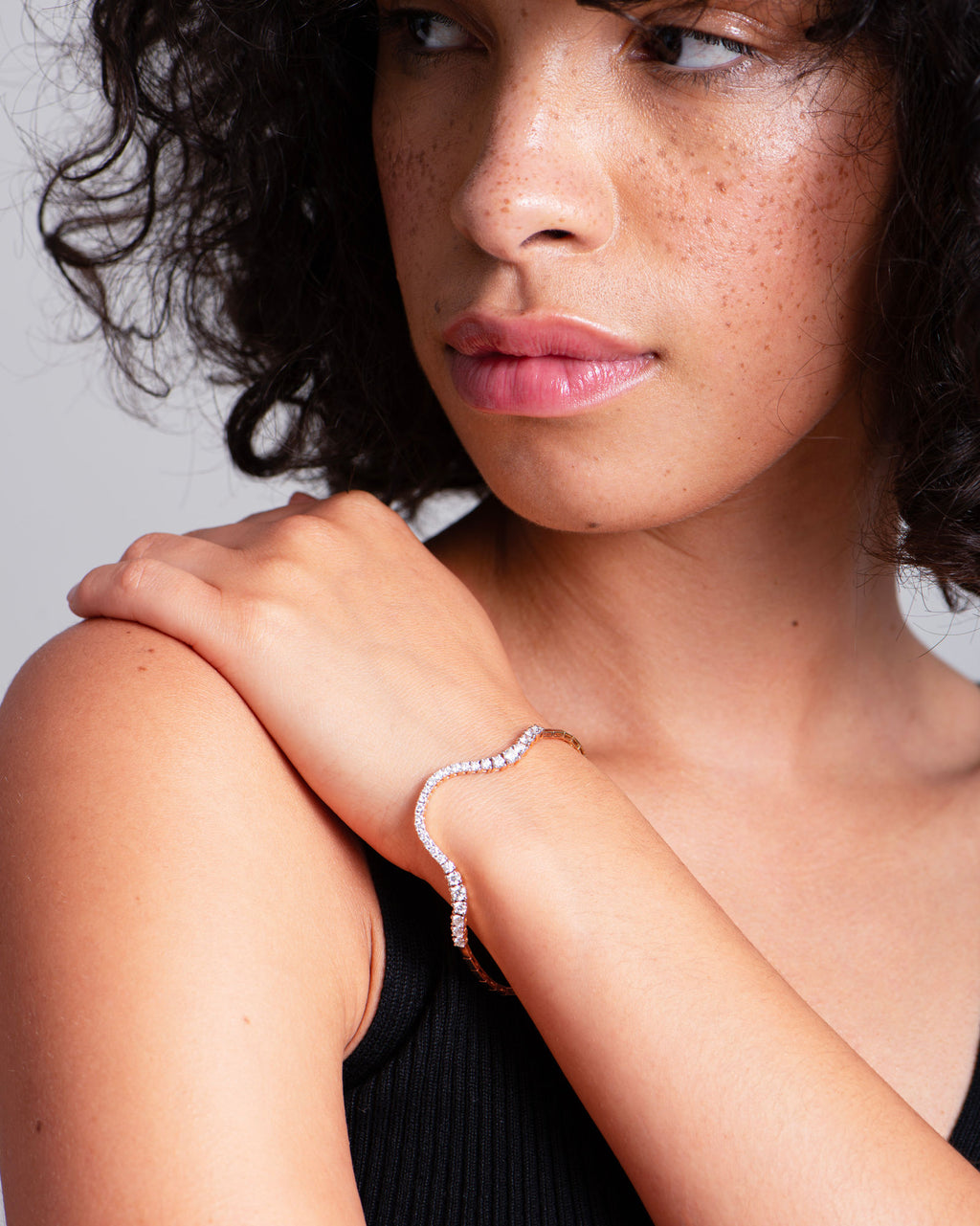 Radiant Pavé 18K Whitegold Bracelet w. Diamonds