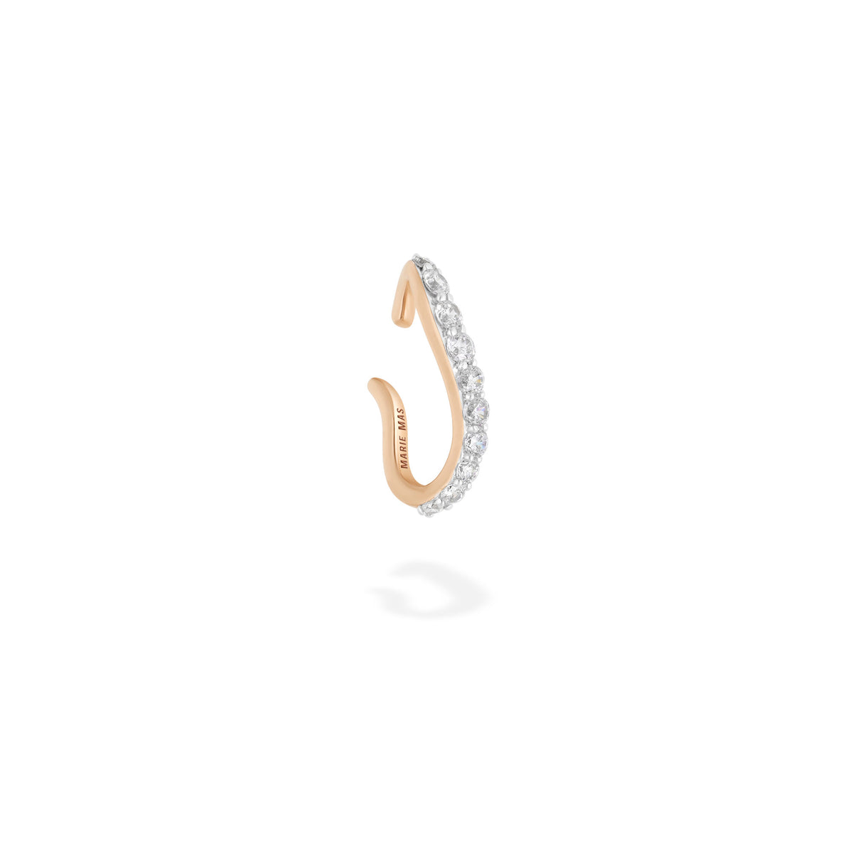 marie mas single aura ear jewel rose gold & diamonds 3