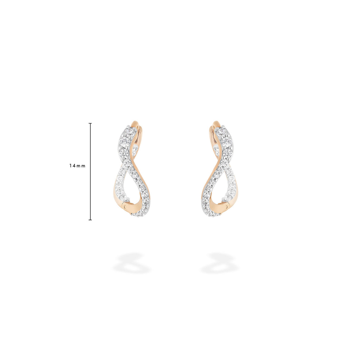 marie mas petite caustic light hoop earrings 18k rose gold diamonds size