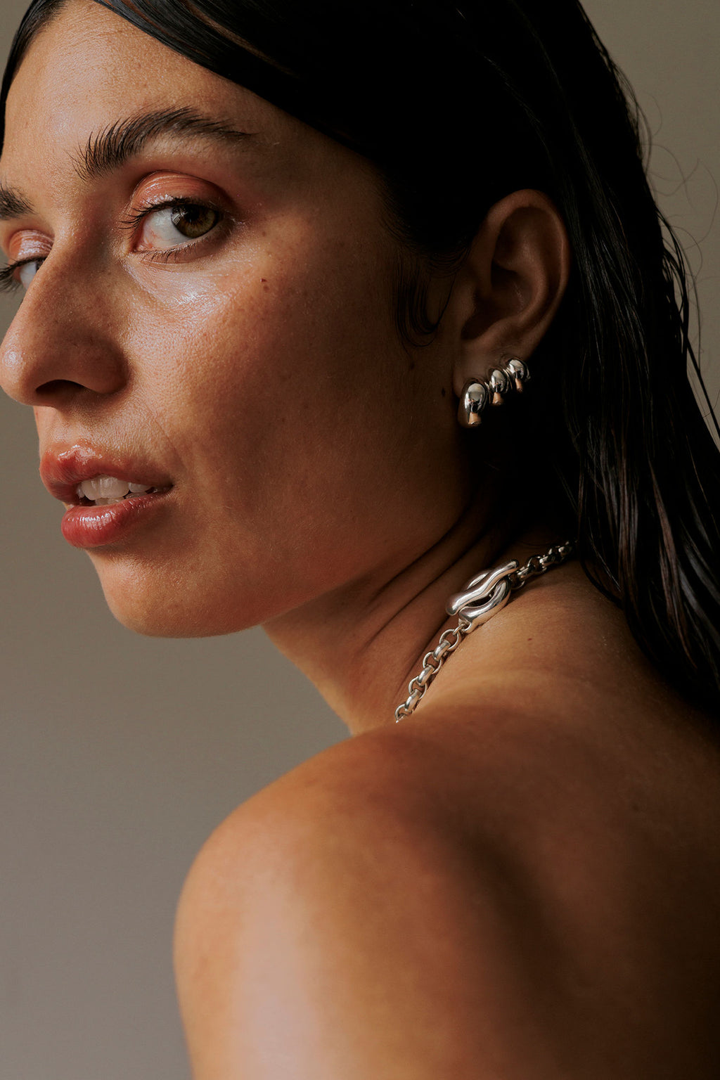 Puka Belcher Silver Necklace