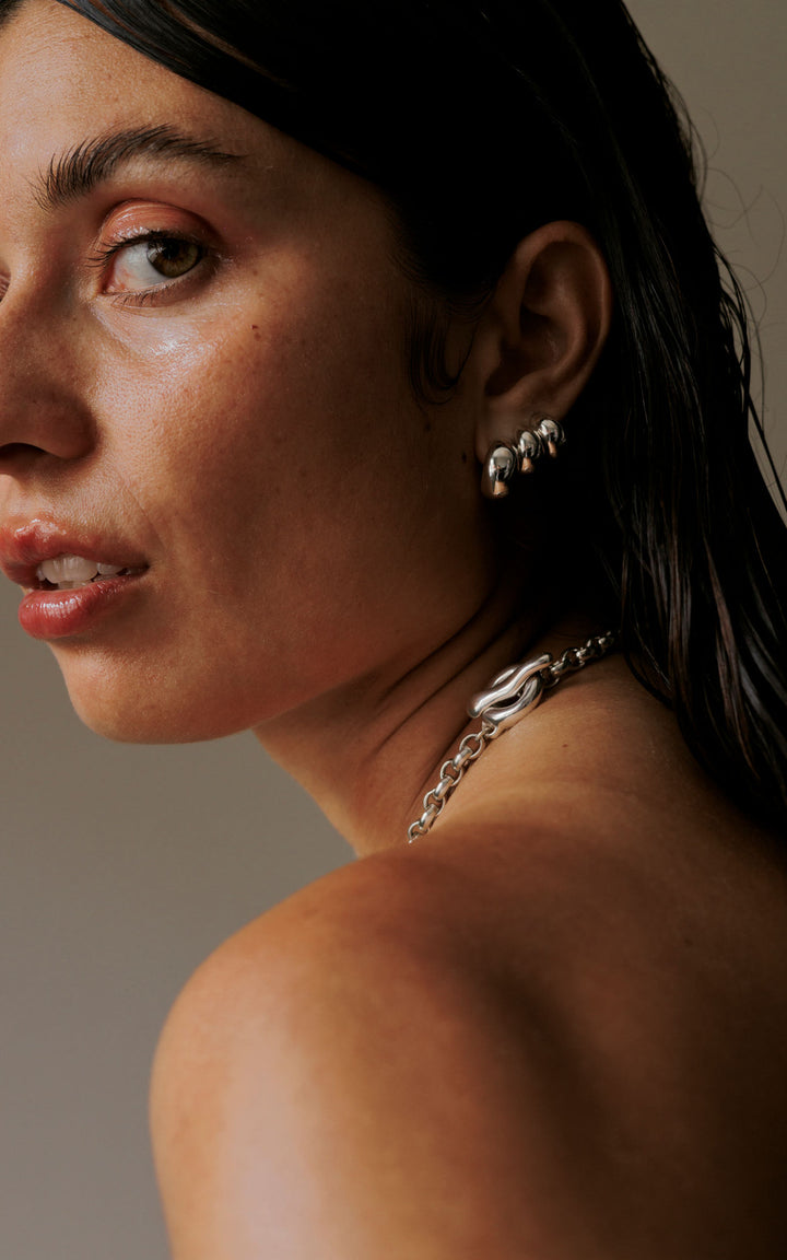 Puka I  Silver Hoops