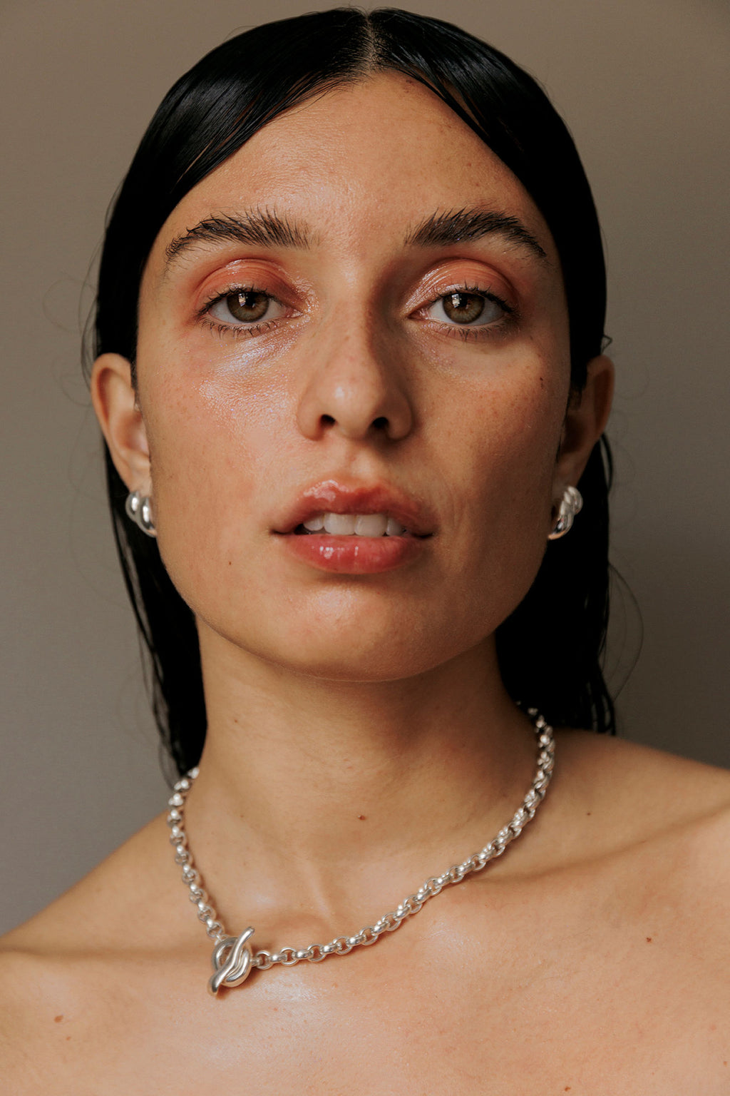 Puka Belcher Silver Necklace